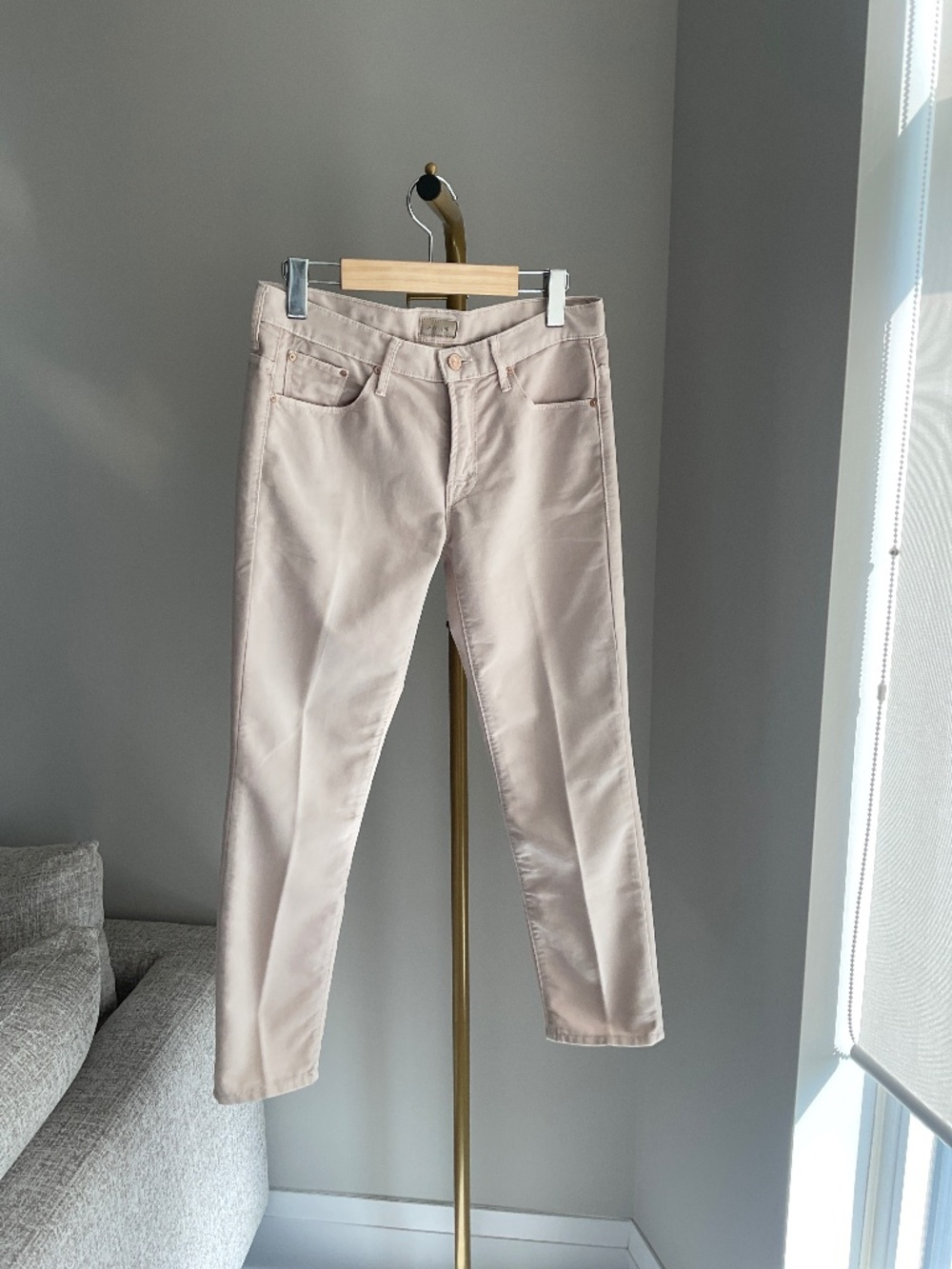 MOTHER Skinny, Not Skinny Pants Deluxe Twill